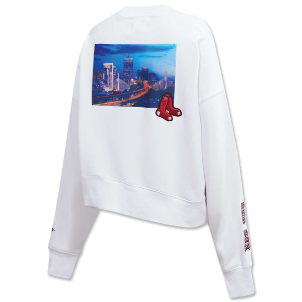 Ladies City Scape Crew Neck - White –