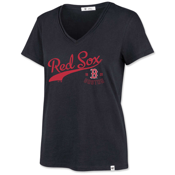 Boston Red Sox '47 Women's Frankie V-Neck T-Shirt - White