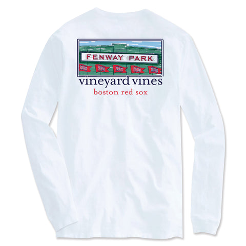 Boston Red Sox Long Sleeve Vineyard Vines Navy Fenway Facade Shirt