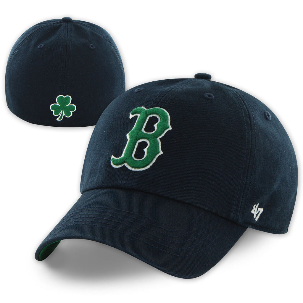 Men's '47 Navy/Kelly Green Boston Red Sox Franchise Fitted Hat Size: Medium
