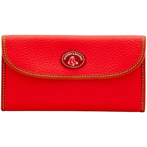 MLB Red Sox Large Zip Around Wristlet