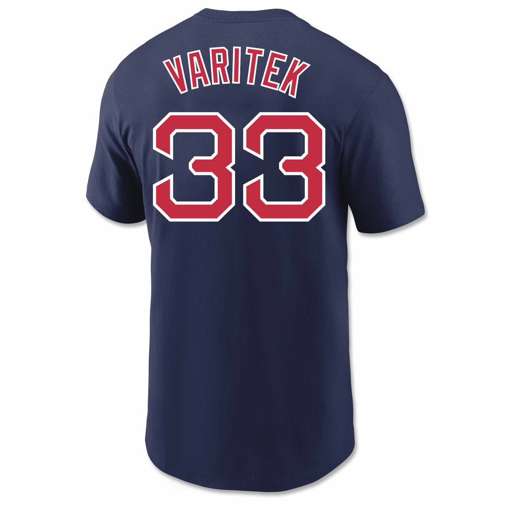 Jason Varitek Boston Red Sox Men's Navy Name and Number Banner Wave T-Shirt  