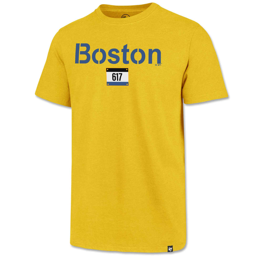 47 Brand Women's Yellow Boston Red Sox City Connect Sweet Heat Peyton T- shirt