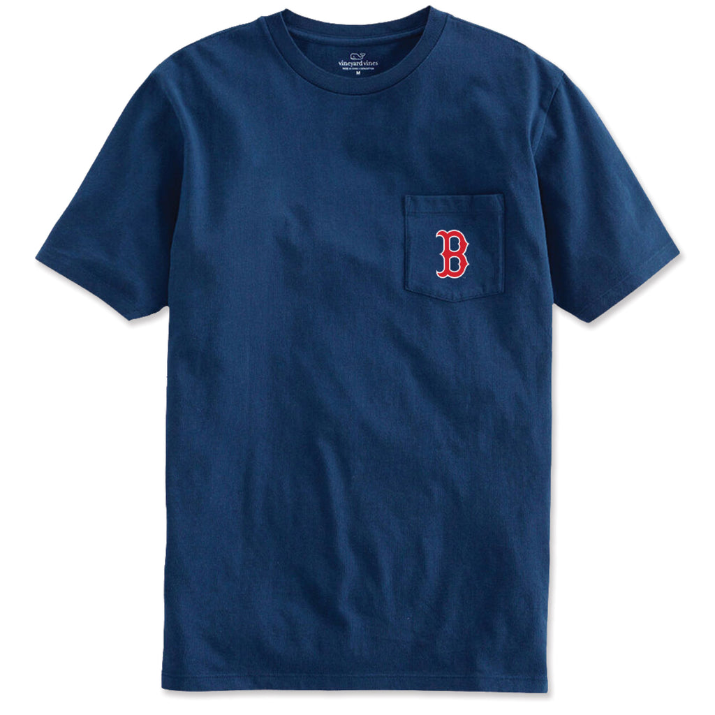Boston Red Sox Long Sleeve Vineyard Vines Navy Fenway Facade Shirt