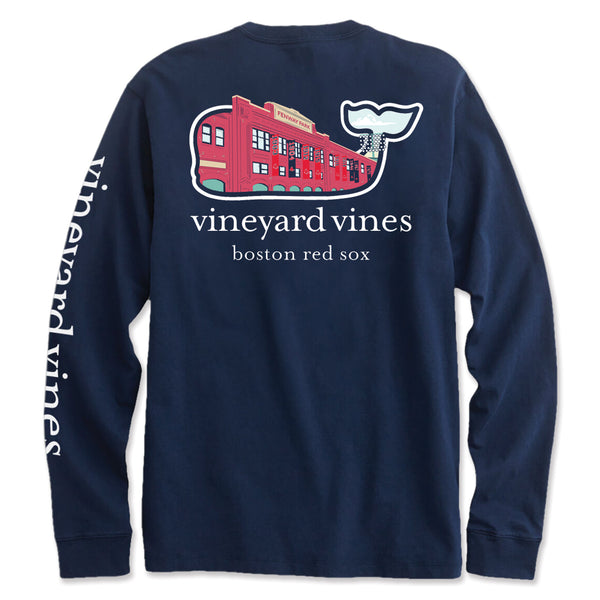 Fenway Facade Vineyard Vines Long Sleeve - Navy – JerseyStreetStore.com